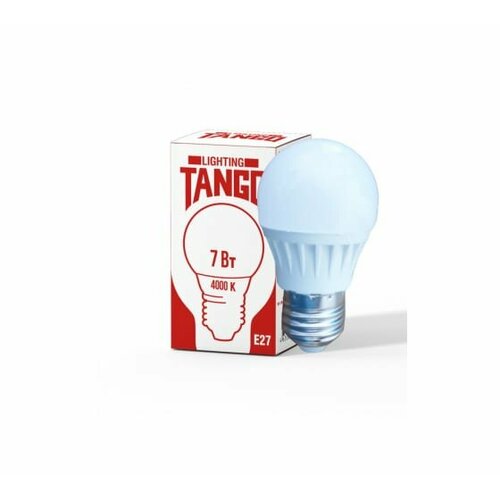 Лампа TANGO LED G-45 шар 7W E27 4000K (W) 220V