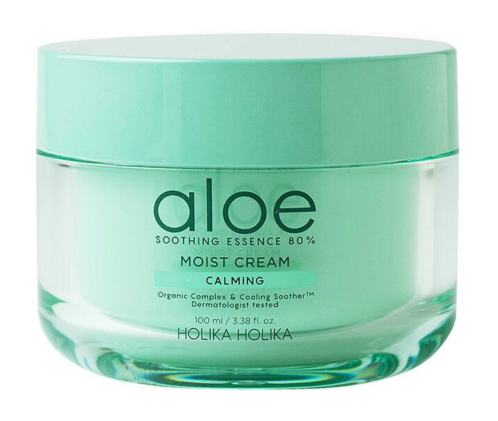 Успокаивающий крем для лица с экстрактом алоэ вера Holika Holika Aloe Soothing Essence 80% Moist Cream Calming