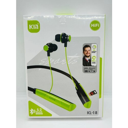 Спортивные наушники Bluetooth с микрофоном KIN KL-18, черный