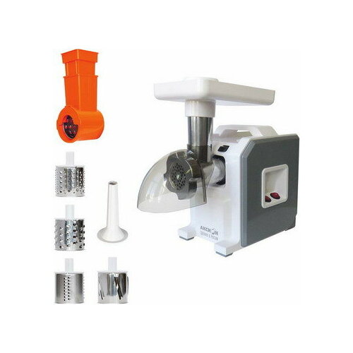 Мясорубка аксион М4303 белыйсерый овощерезка 852000₽