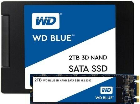 Накопитель SSD 2.5'' Western Digital Blue SA510 2TB SATA 6Gb/s 560/520MB/s IOPS 90K/87K TBW 500 DWPD 0.1 - фото №4
