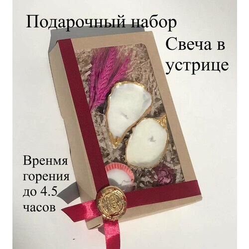 Подарочный набор свеча в устрице 800₽