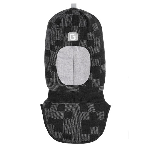 Шапка-шлем GUSTI демисезонная, подкладка, размер 50/52, серый, черный