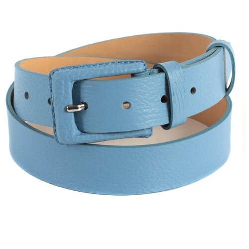 фото Ремень/ремень женский/натуральная кожа/mayger/а-рн-4506/голубой/90/цельнокроеный/с пряжкой/подарочная коробка
