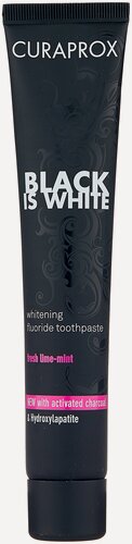Изображение товара Отбеливающая зубная паста CURAPROX Black Is White, 90ml, вкус лайма