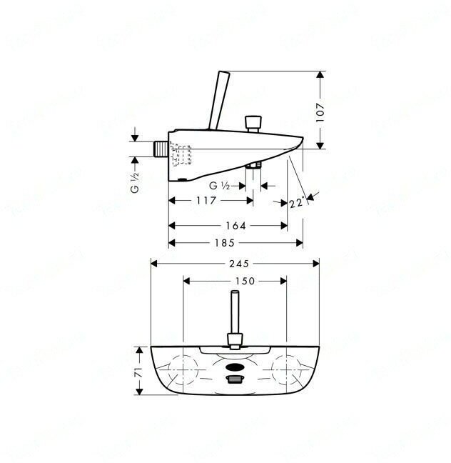 Смеситель белый Hansgrohe - фото №16