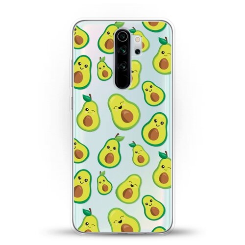 фото Силиконовый чехол много авокадо на xiaomi redmi note 8 pro andy & paul