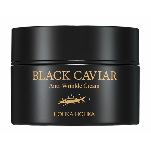 holika holika black caviar anti wrinkle cream питательный крем лифтинг для лица с черной икрой 50 мл 1 шт HOLIKA HOLIKA Крем для лица Holika Holika Black Caviar Anti-Wrinkle Cream, 50 мл