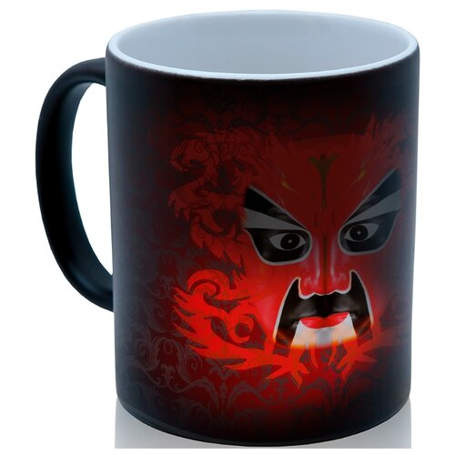 фото Кружка хамелеон маска, оригинальный сувенир drabs