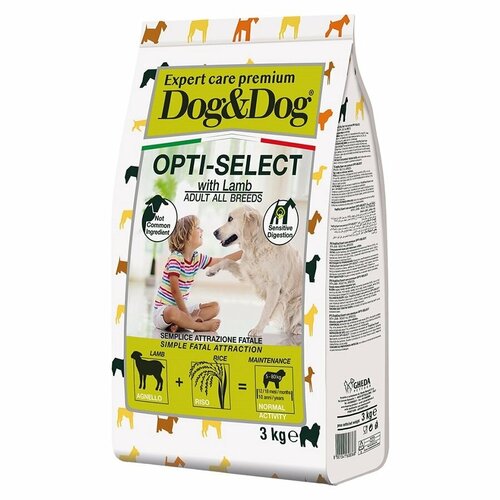 Сухой корм для взрослых собак с ягненком Dog&Dog 3 кг