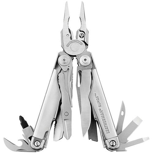 Нож многофункциональный LEATHERMAN Мультитул LEATHERMAN Surge 830165 Stainless Серебристый  с чехлом черный