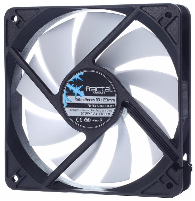 Вентилятор для корпуса Fractal Design Silent Series R3 120 mm Fd-fan-ssr3-120-wt Fd-fan-ssr3-120-wt .