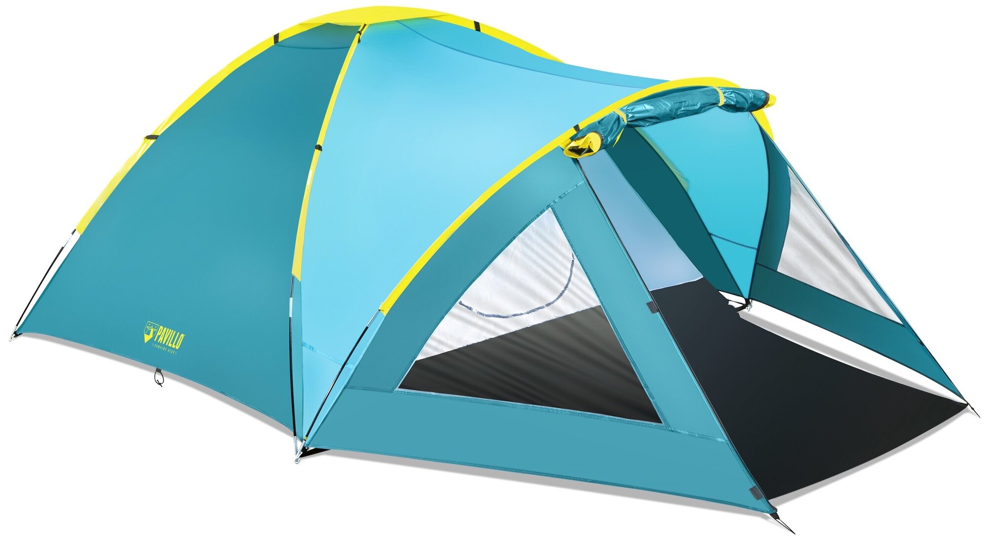 Палатка кемпинговая трехместная Bestway Activemount 3 Tent 68090, бирюзовый - фото №1