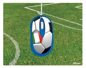 Компактная мышь Trust Football Mouse with Mousepad Italia USB