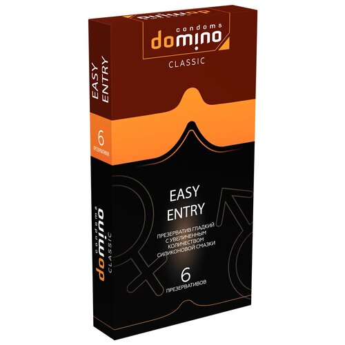 Презервативы DOMINO Classic, Easy Entry, 6 шт. презервативы и лубриканты domino condoms презервативы domino classic extra strong