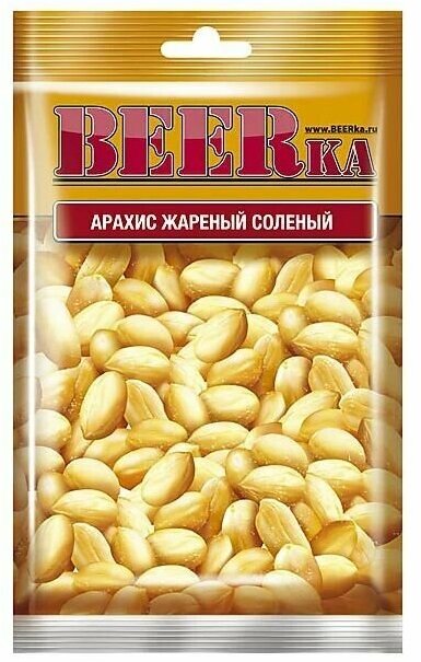 Beerka, арахис жареный, солёный,20 шт по 90 г