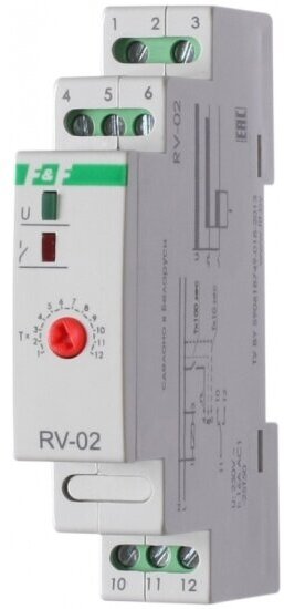 Реле времени F&f RV-02, с входом управления, EA02.001.008