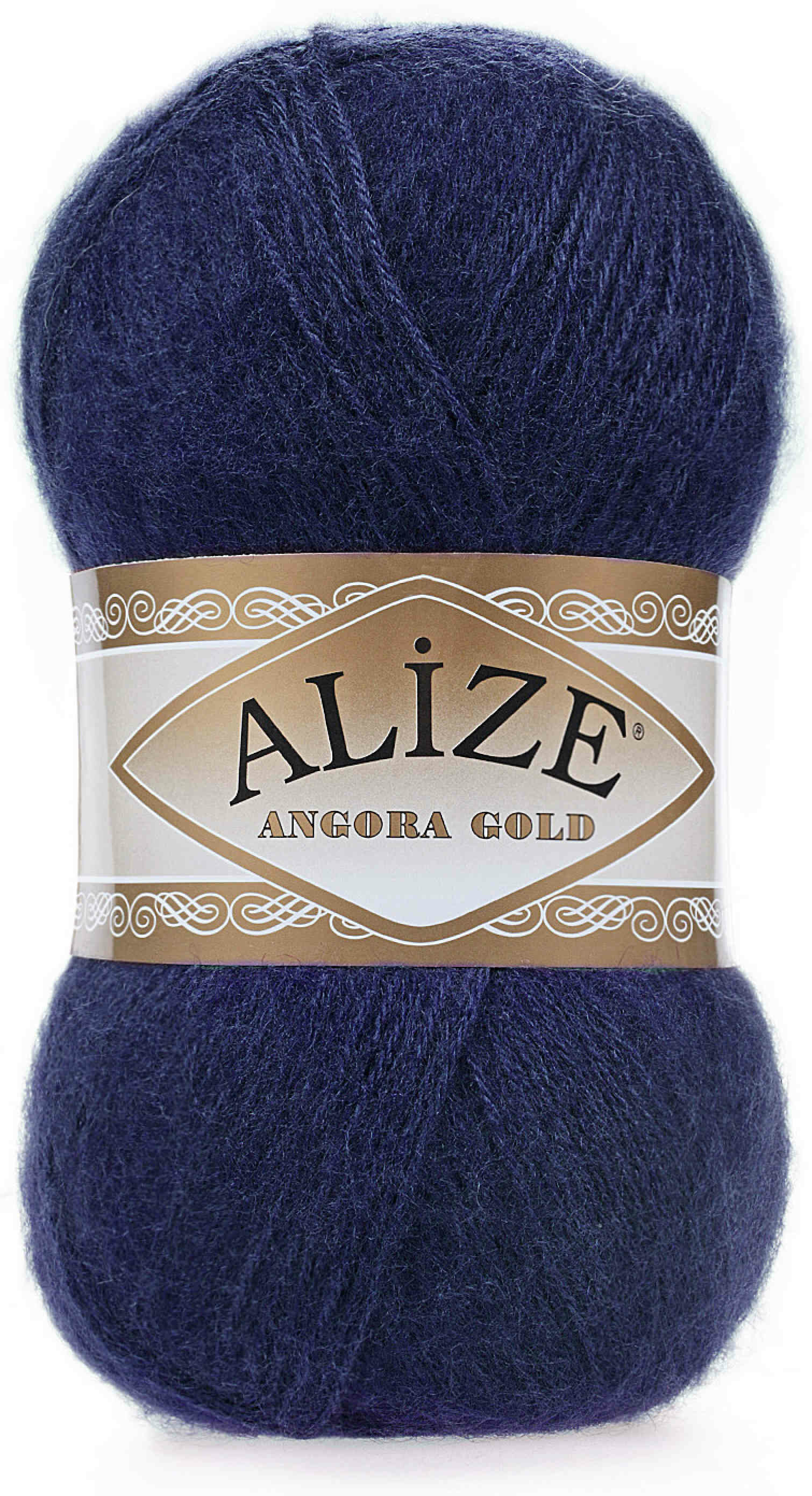 Пряжа Alize Angora Gold темно-синий (58), 80%акрил/20%шерсть, 550м, 100г, 1шт