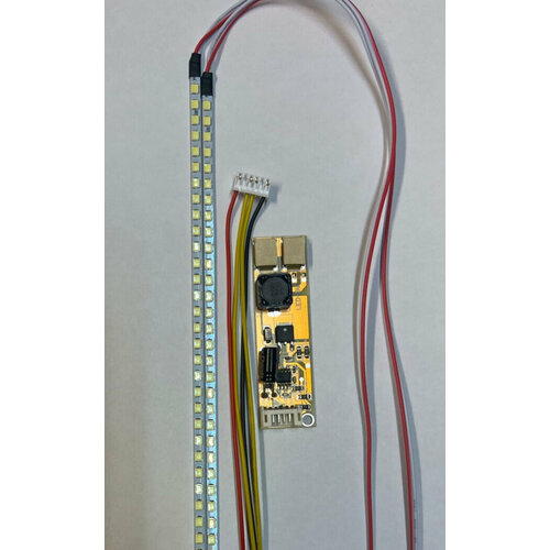 Комплект (2 светодиодные линейки и инвертор) для подсветки ЖК панелей 10-27