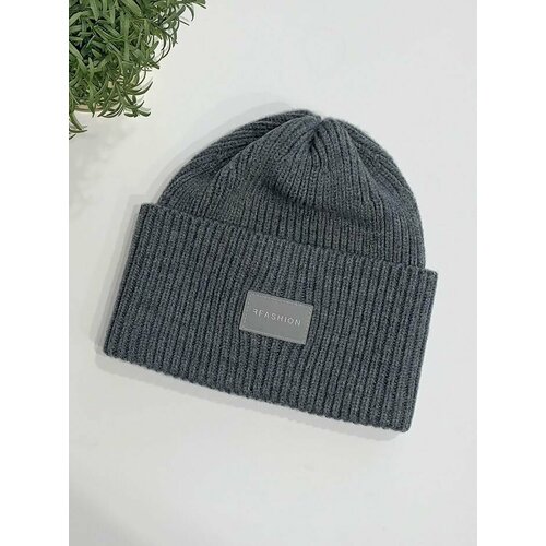 фото Шапка бини ferz рута, размер 56/58, серый