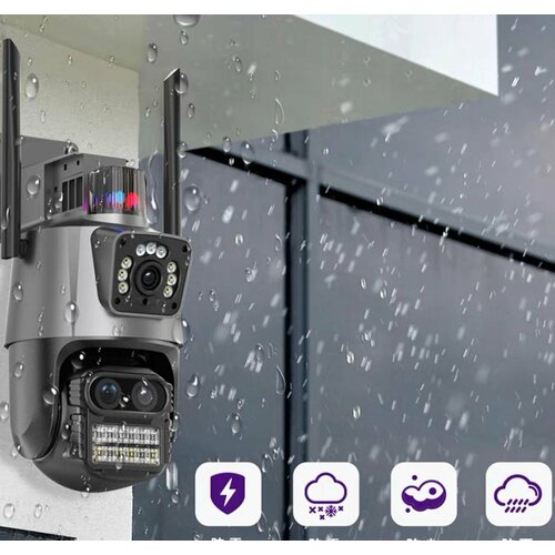 Камера видеонаблюдения Уличная Wifi камера видеонаблюдения Камера видеонаблюдения с сиреной Двойная камера видеонаблюдения 609900₽