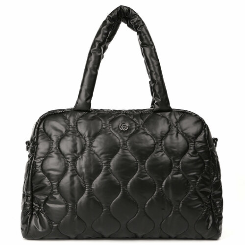 фото Сумка тоут fabretti fr48483-2, фактура стеганая, черный