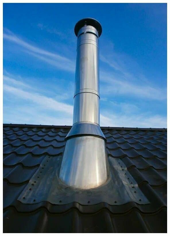 Крышная разделка для дымохода ф80, ф115, ф120, ф150, ф180 мм алюминий - нержавейка плоская универсальная (типа мастер флэш) - фотография № 3