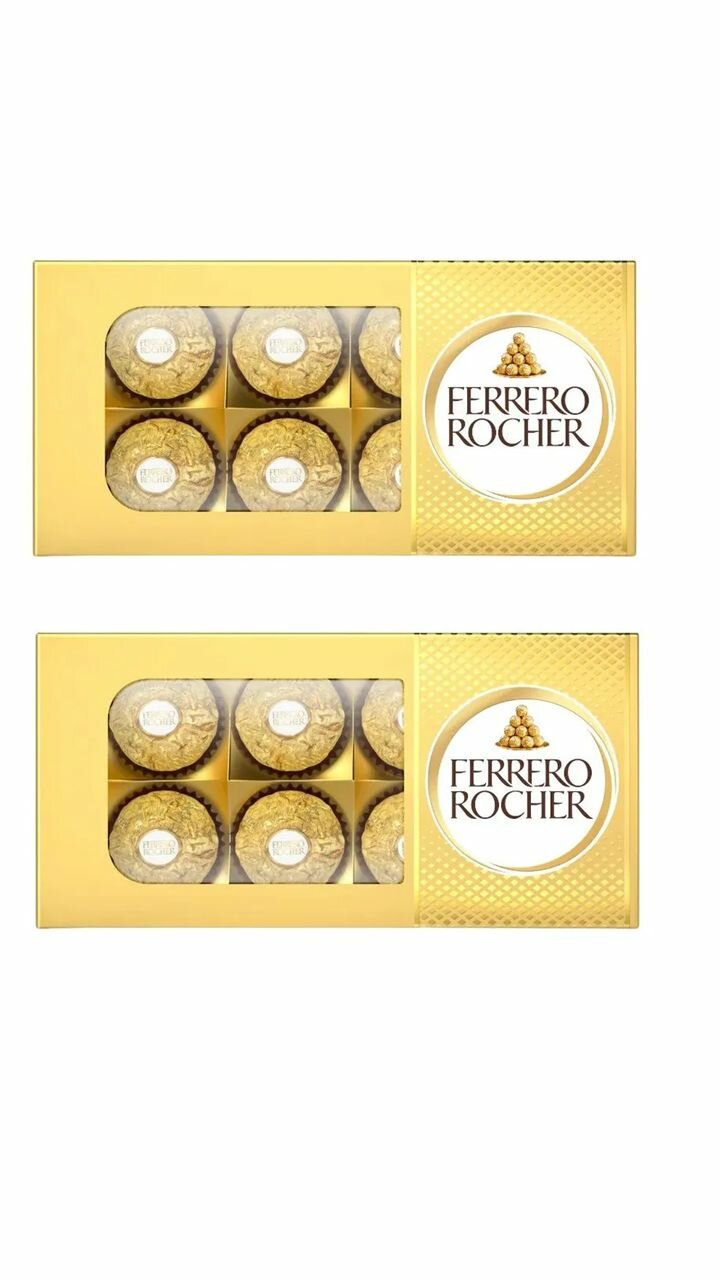 Конфеты Ferrero Rocher из молочного шоколада с лесным орехом 75 г 2 штуки