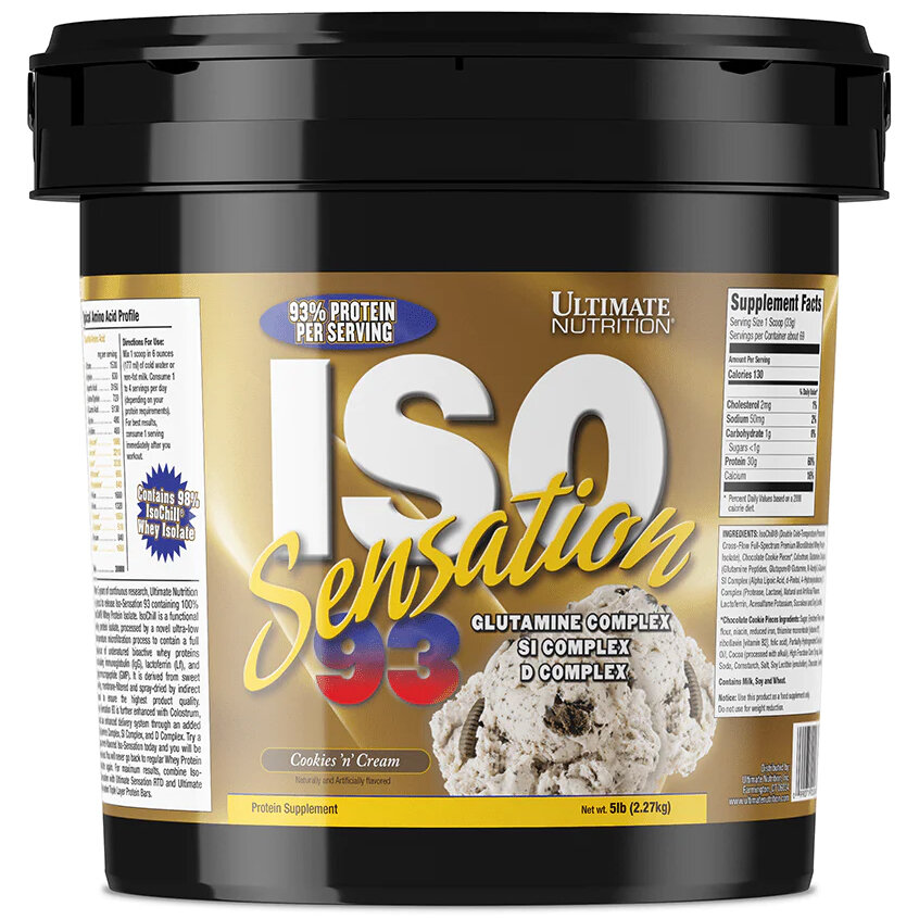 Изолят сывороточного белка Ultimate Nutrition Iso-Sensation 93 - 2270 грамм, печенье-крем