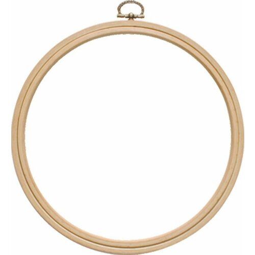 220-7 Пяльцы-рамка Nurge круглые деревянные с подвесом высота обода 8мм диаметр 280мм 416₽