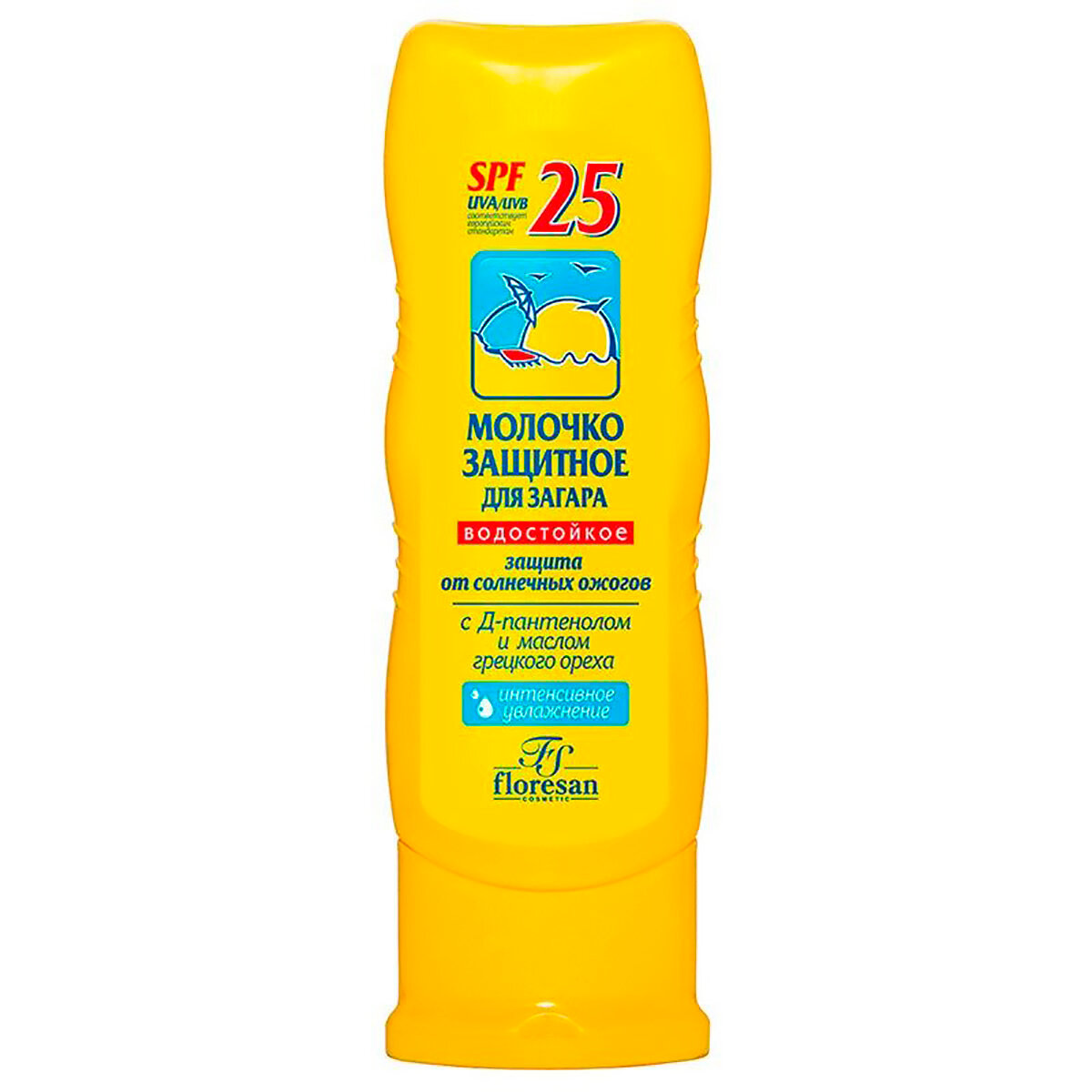 Молочко защитное для загара водостойкое SPF25 125 мл FLORESAN