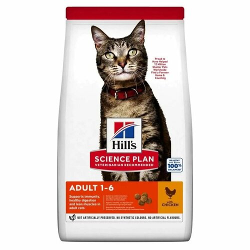 Hill's SCIENCE PLAN Adult Chicken Сухой корм для кошек для взрослых с курицей 1,5 кг