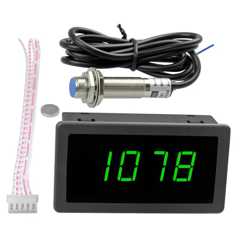 HANLEI Цифровой тахометр 4 LED синего цвета, Зелёный