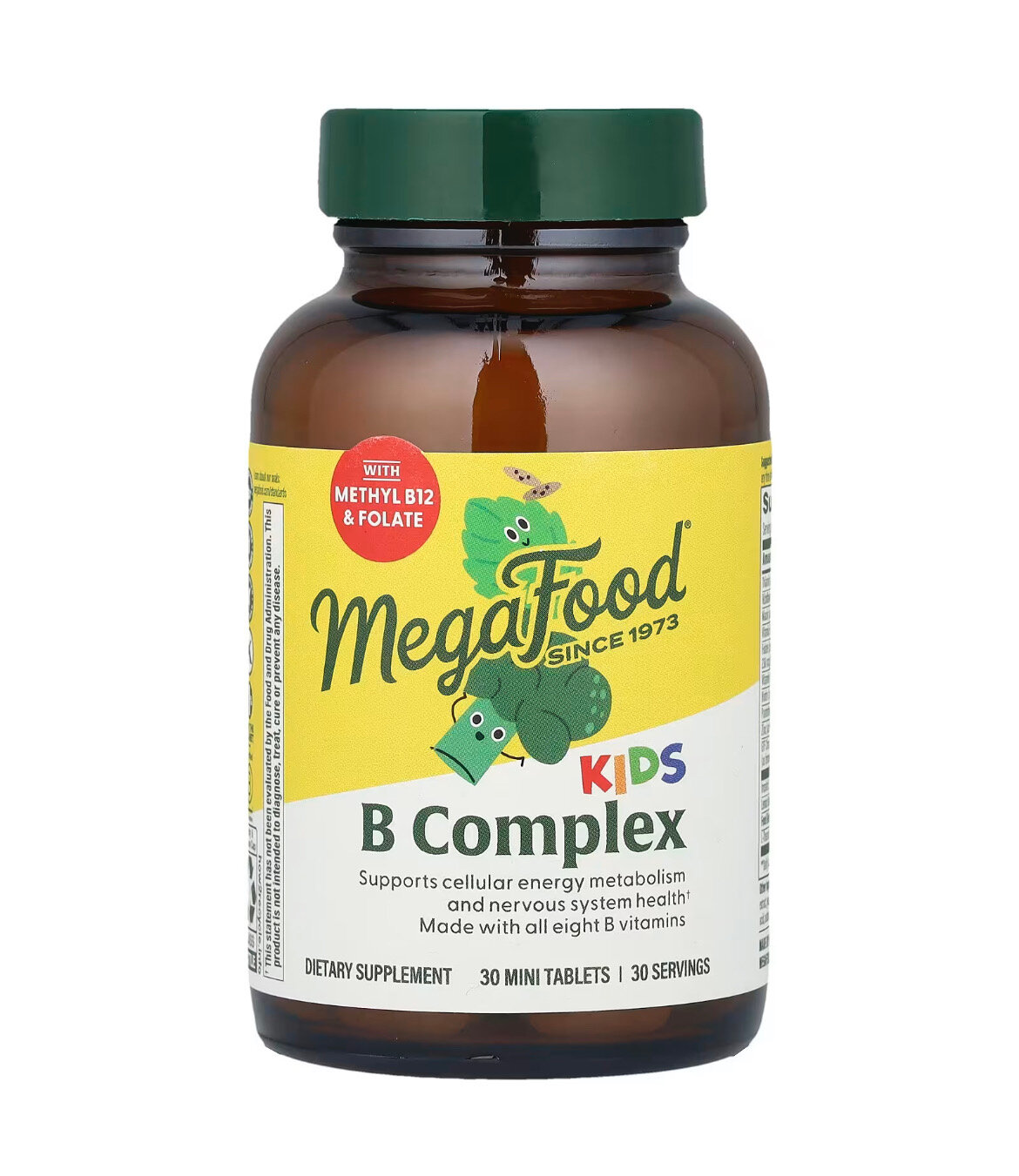 MegaFood, B-complex, Комплекс витаминов группы B для детей, 30 таблеток