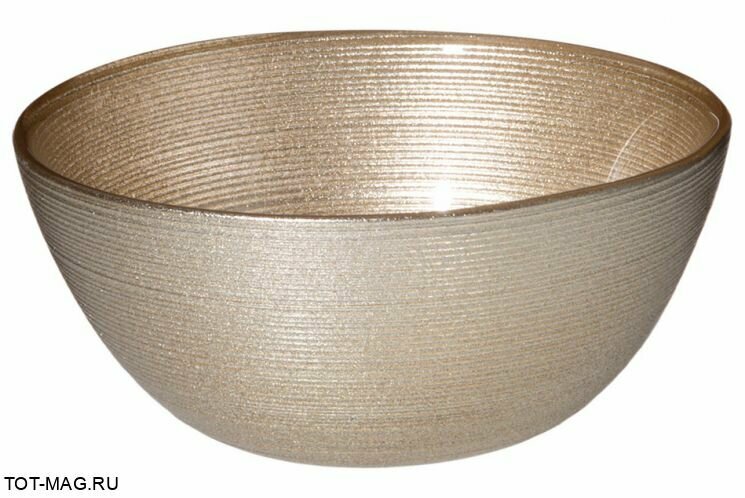 фото Стеклянный салатник "Мираж" от бренда Aksam, диаметр 15см