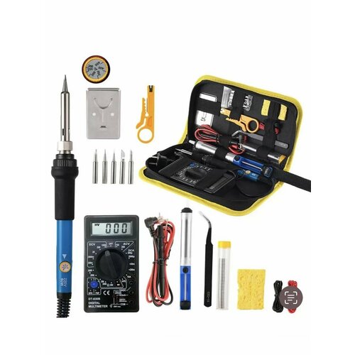 Паяльник электрический с мультиметром и набором для пайки 1590₽
