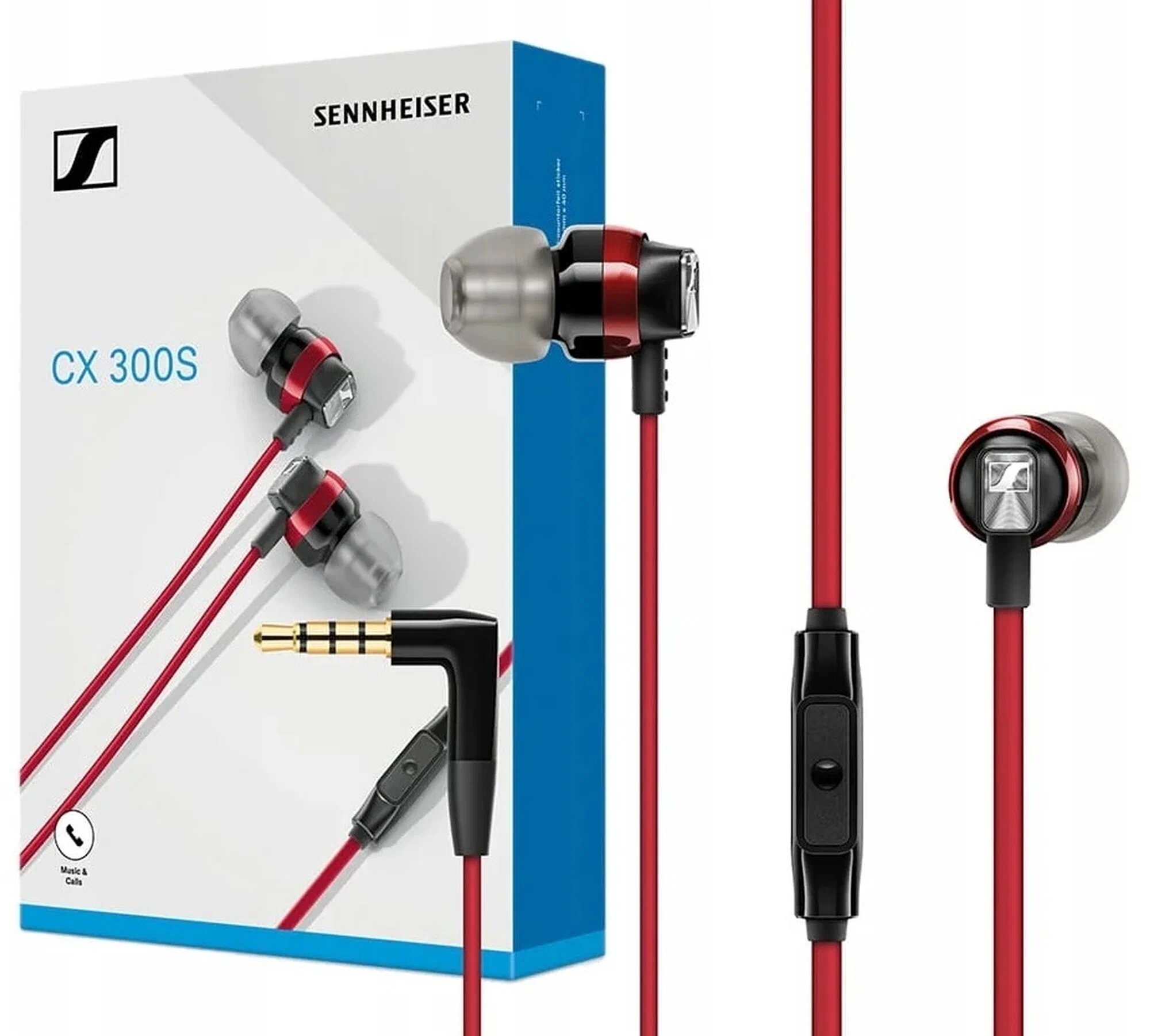 Проводные внутриканальные наушники с гарнитурой CX 300S SENNHEISER mini ...