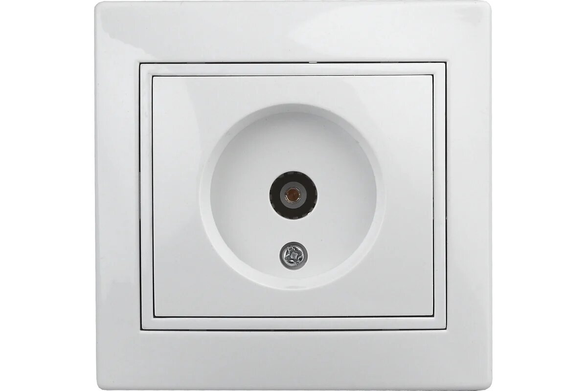 Intro Розетка Plano 1-301-01 TV одиночная, IP20, СУ, белый Б0027617