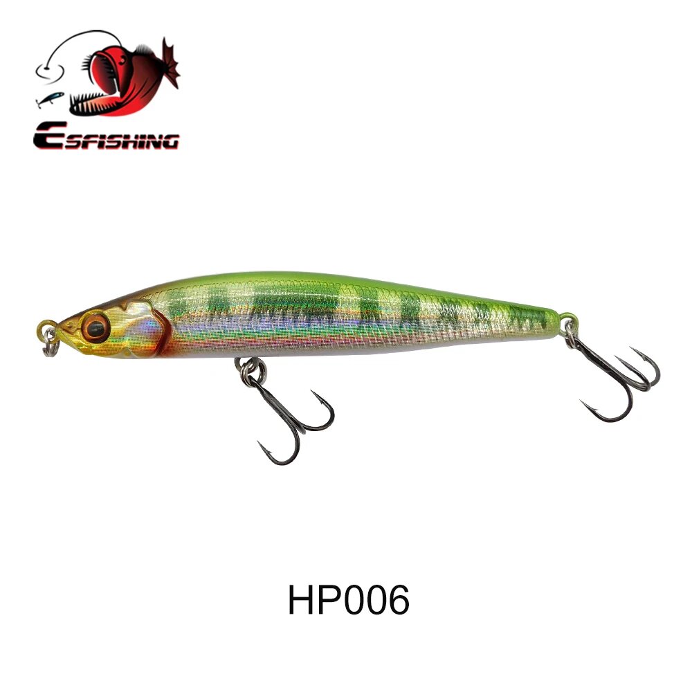 Приманка ESFISHING SinKing Hungry Pencil Minnow 85 мм/15 г 100 мм/22 г без губ, вибрационная приманка для рыбалки, жесткая приманка, HP006, 100mm 22g