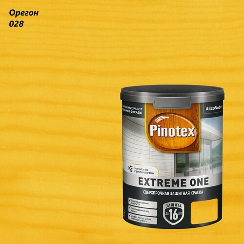 Изображение товара Краска сверхпрочная для деревянных фасадов Pinotex Extreme One (0,9л) орегон 028