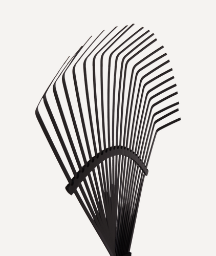 Изображение товара Грабли веерные Вихрь, стальные с металлическим черенком, 22 зуба