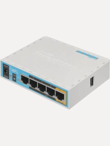 Изображение товара Wi-Fi роутер MIKROTIK hAP ac lite AC750 двухдиапазонный 2.4/5ГГц, маршрутизатор 4 LAN 100 Мбит/с, USB-порт