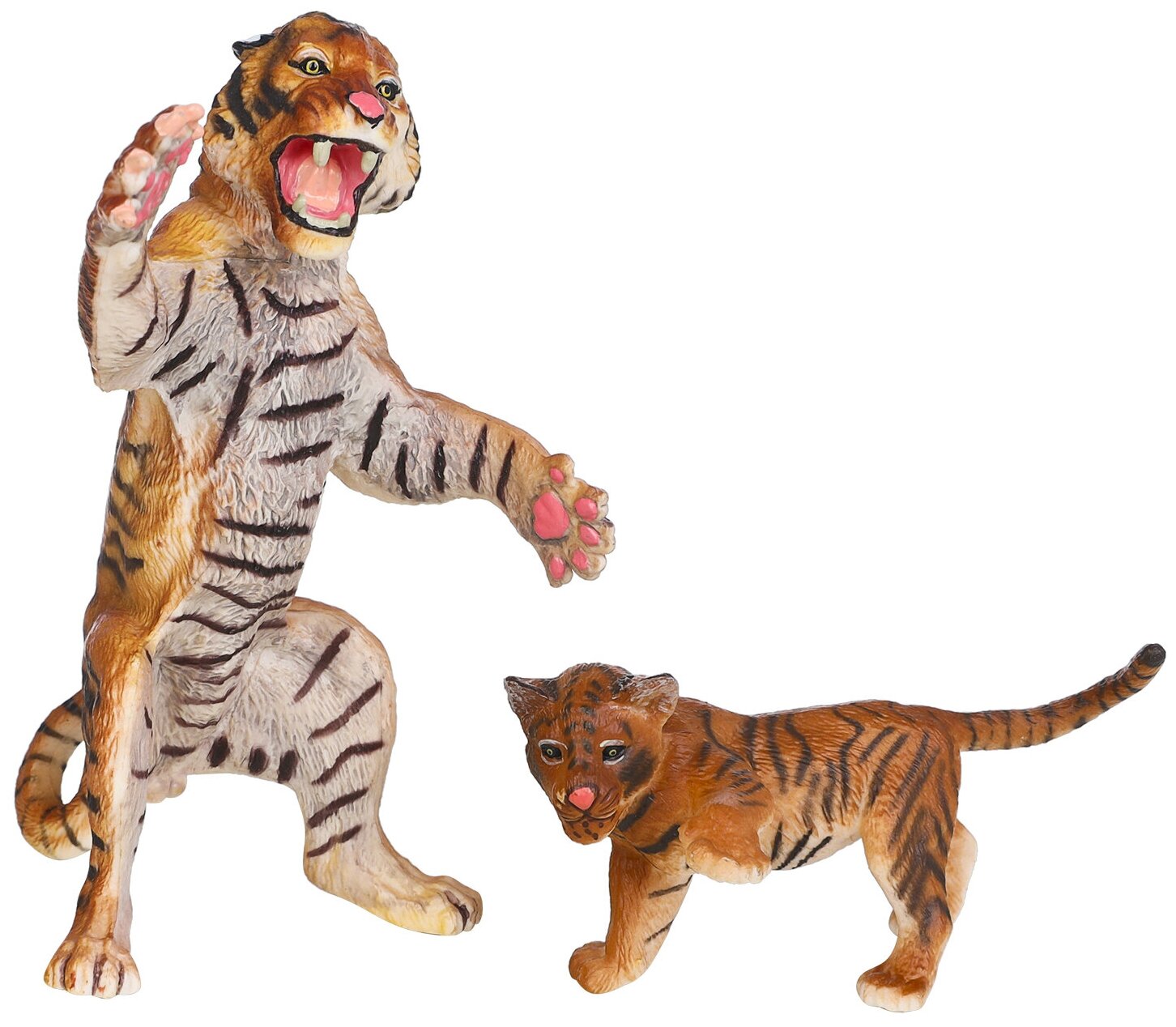 Набор фигурок животных серии "Мир диких животных": Семья тигров, 2 предмета (тигр и тигренок)