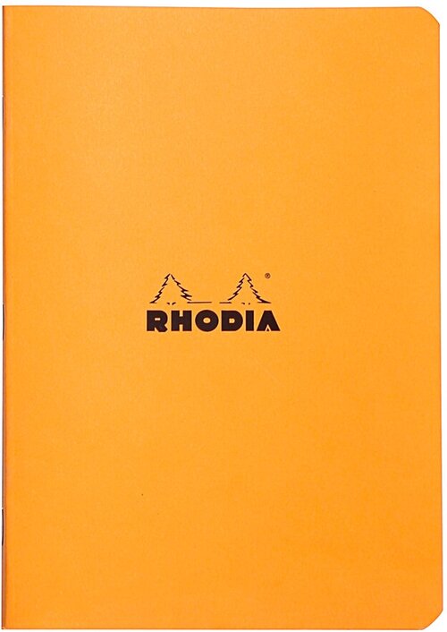 Тетрадь Rhodia Classic, A5, клетка, 80 г, оранжевый, 2 шт./уп.