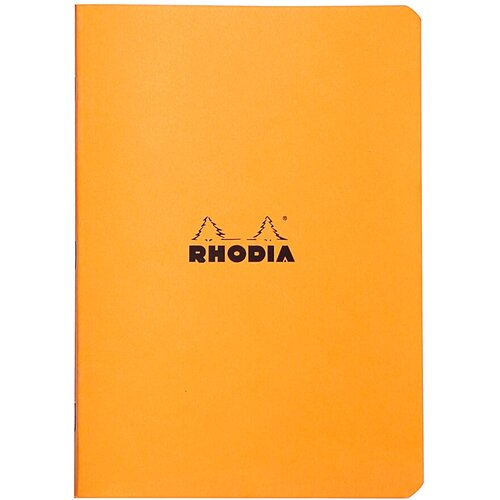 Тетрадь Rhodia Classic, A5, клетка, 80 г, оранжевый, 2 шт./уп.