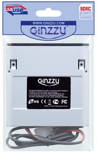 Картридер внутренний 3.5" Ginzzu GR-152UB USB3.0 (All-in-1) черный