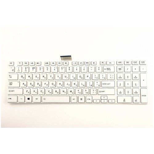 Клавиатура для ноутбука Toshiba L850 L870 L875 L855 белая с рамкой P/n: NSK-TV0SV, NSK-TV0SU, NSK-TT