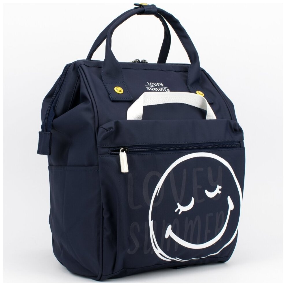 Рюкзак сумка LOVEY SUMMER, женский, городской, 40x28x19 см, темно-синий