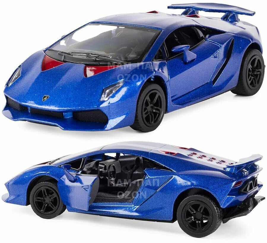 Машинка Кинсмарт Lamborghini Sesto Elemento 1:38 синий