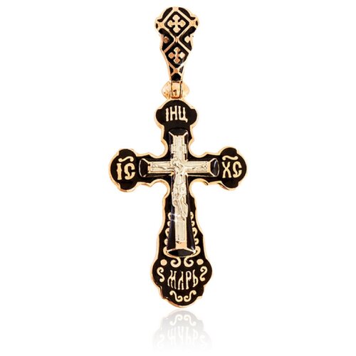 Крест даръ Крест из красного золота с эмалью (2269) крест даръ крест из красного золота спаси и сохрани 24941